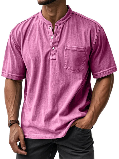 🔥2026 Clearance Sale🔥Men's Casual Vintage Pocket Henley Shirt