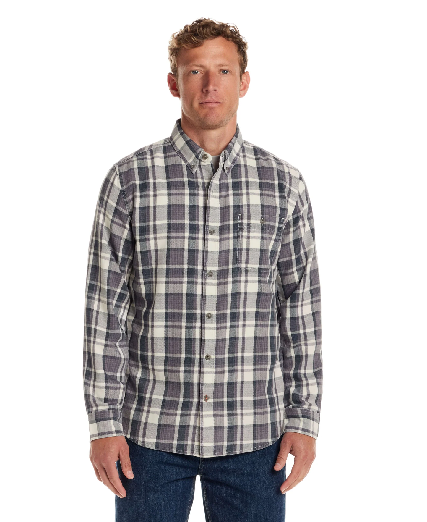 Men's Long Sleeve Burnout Flannel Shirts