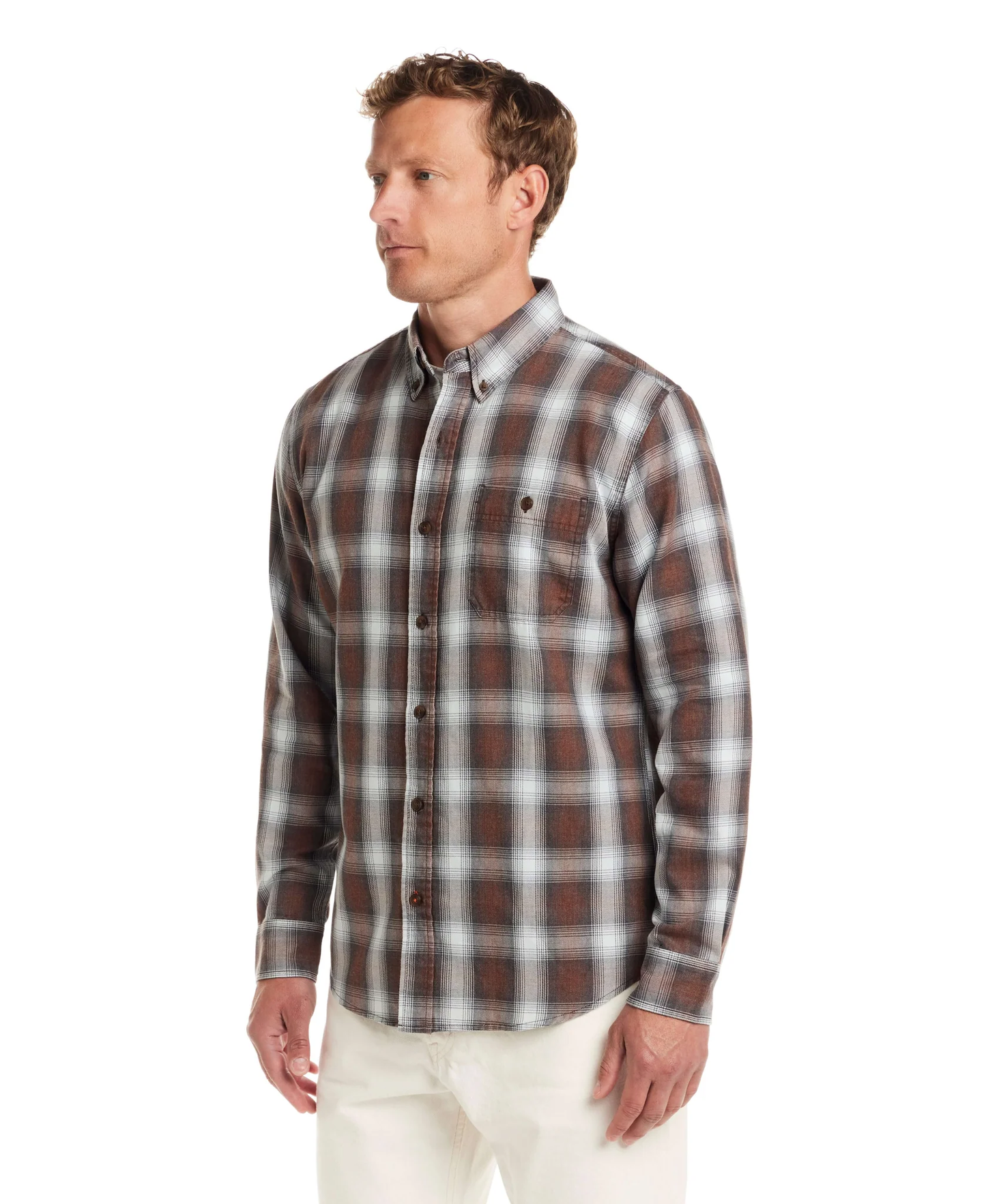 Men's Long Sleeve Burnout Flannel Shirts