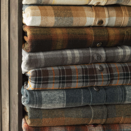 Men's Long Sleeve Burnout Flannel Shirts