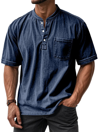 🔥2026 Clearance Sale🔥Men's Casual Vintage Pocket Henley Shirt