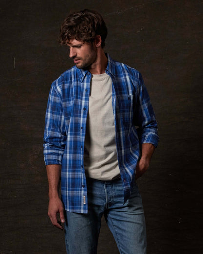Men's Long Sleeve Burnout Flannel Shirts