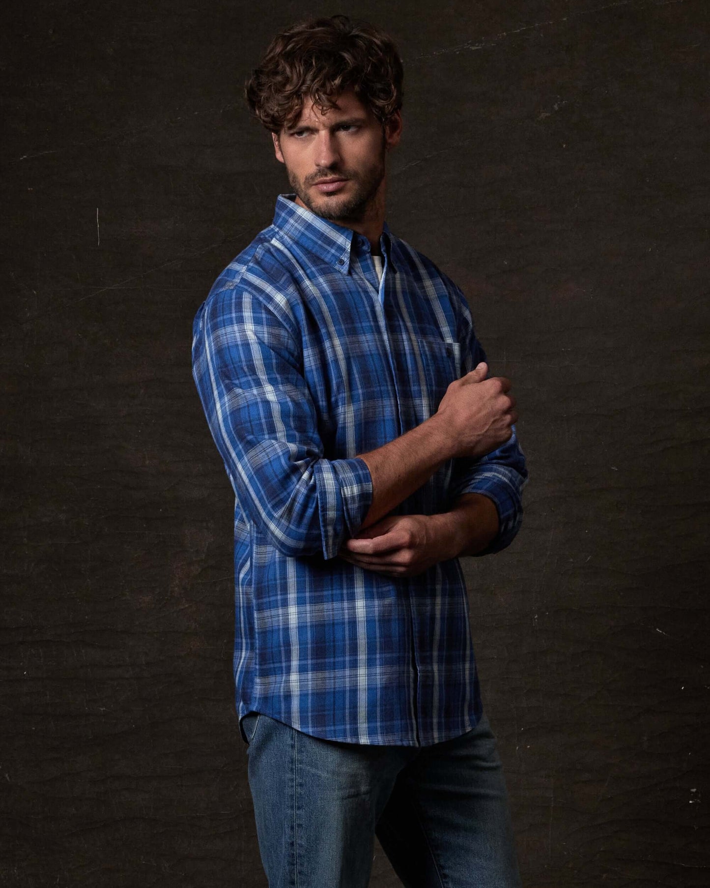 Men's Long Sleeve Burnout Flannel Shirts