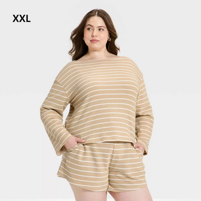 Women's Long Sleeve Boat Neck T-Shirt