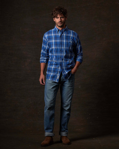 Men's Long Sleeve Burnout Flannel Shirts