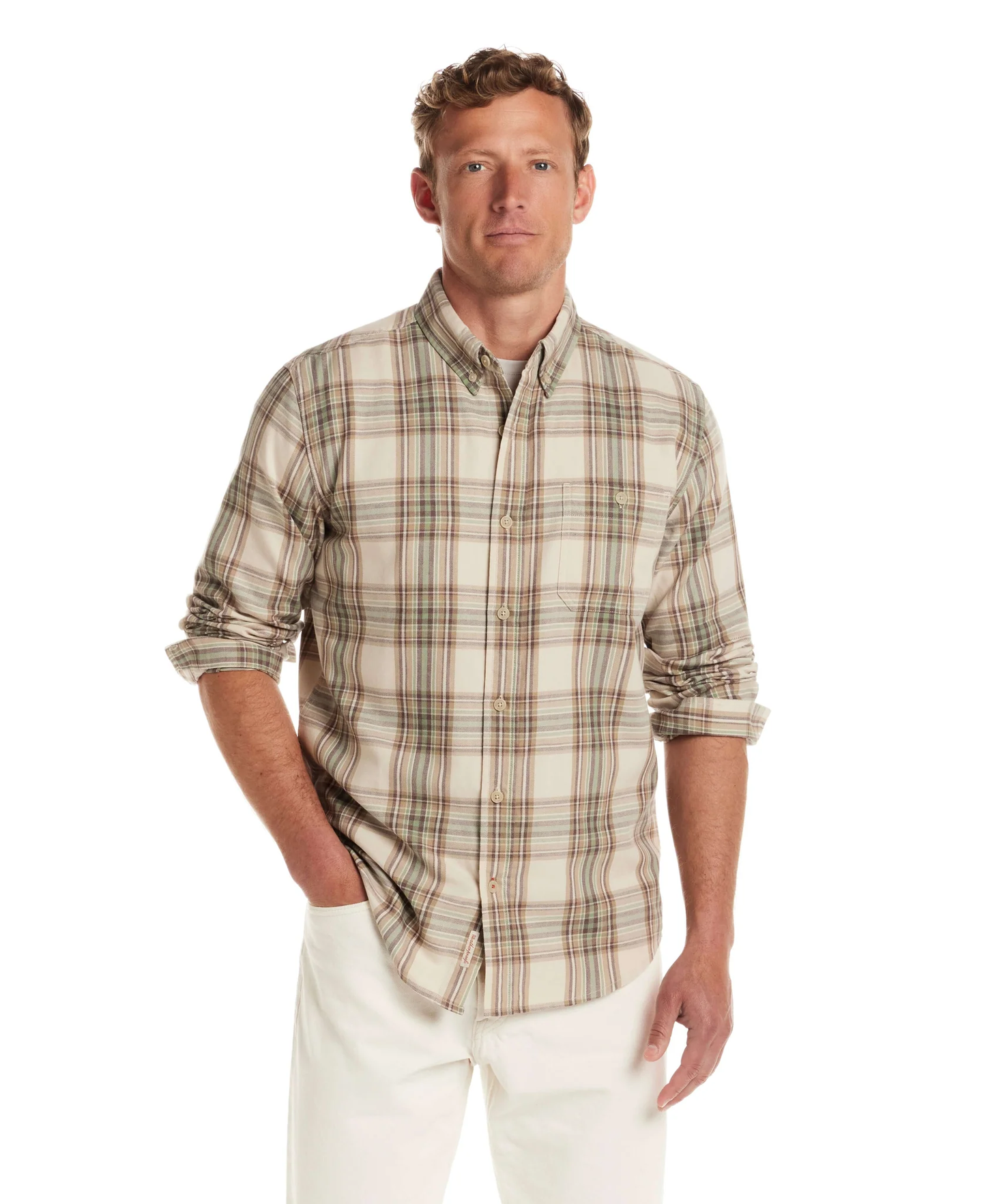 Men's Long Sleeve Burnout Flannel Shirts
