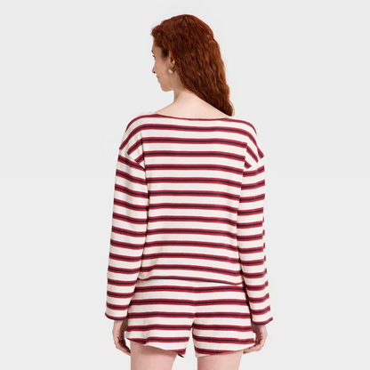 Women's Long Sleeve Boat Neck T-Shirt