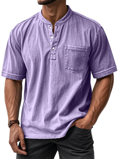 🔥2026 Clearance Sale🔥Men's Casual Vintage Pocket Henley Shirt
