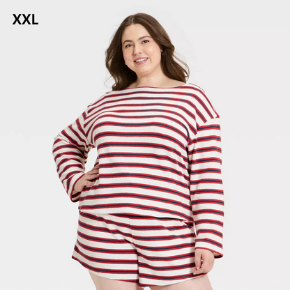 Women's Long Sleeve Boat Neck T-Shirt