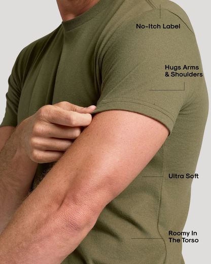 Men's Classic Crew Neck Shaping T-Shirt (6-Pack)